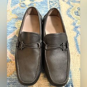 Salvatore Ferragamo Gancini Driver ornament Black Men’s Loafers Size 9
